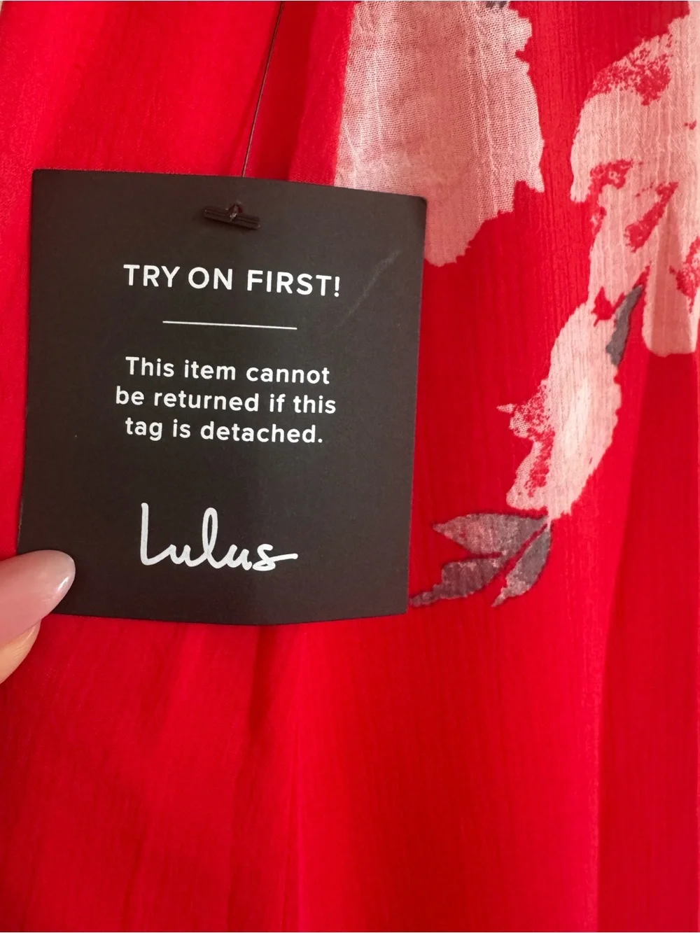 Lulus Vibrant Red Floral Maxi Dress (Size Small) - Picture 6 of 8